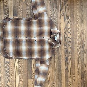 BB Dakota/Steve Madden Brown Plaid Shirt